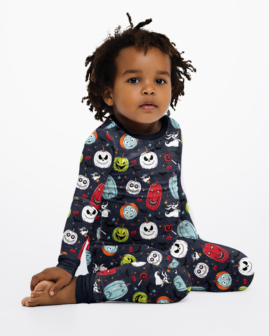 Nightmare Pumpkin Bamboo Two Piece Long Sleeve Pajama Set