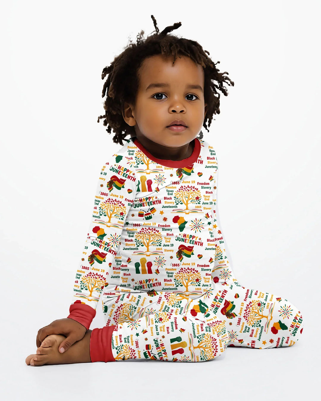 Happy Juneteenth Bamboo Two Piece Long Sleeve Pajama Set