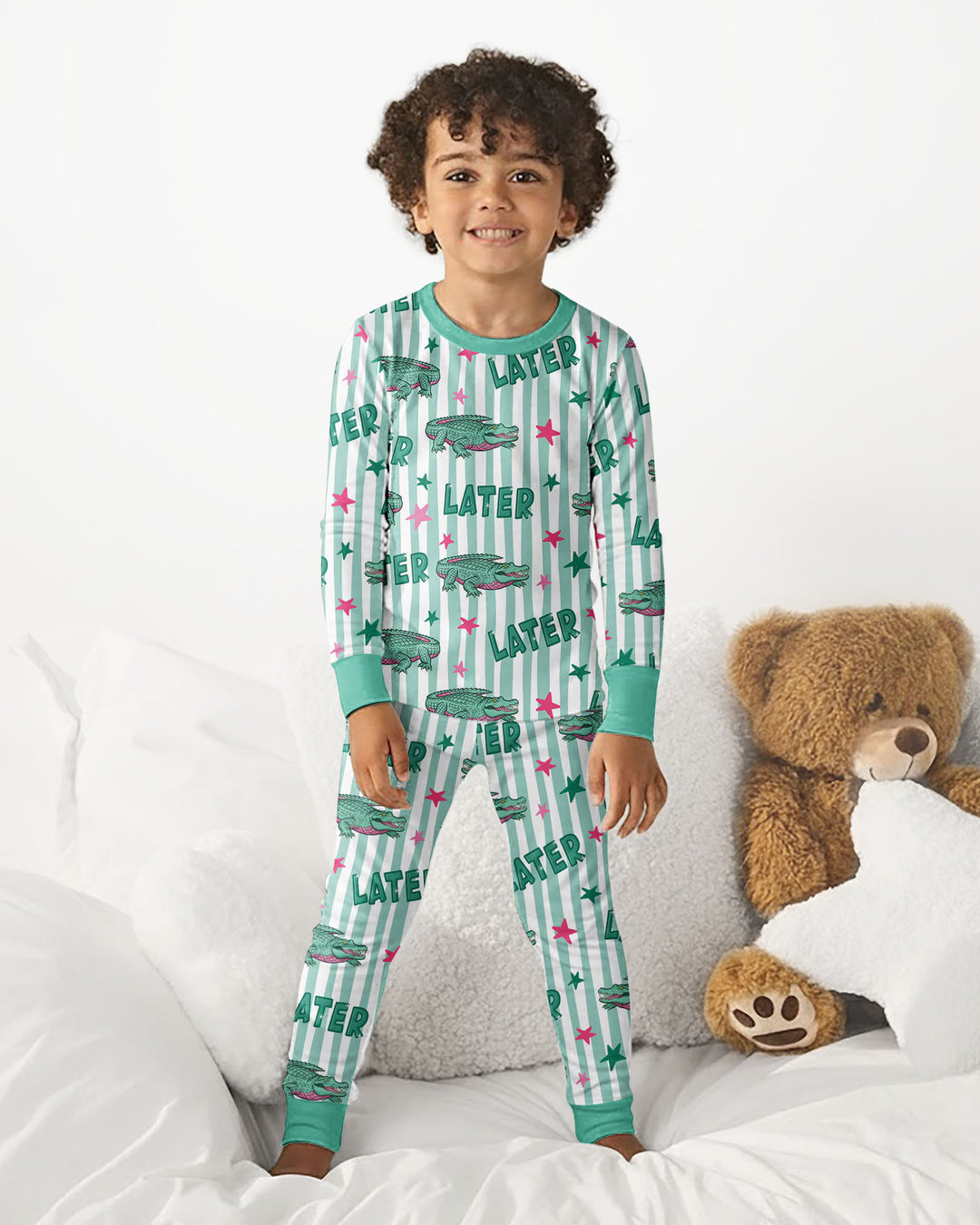 Later Gator After A While Bamboo Two Piece Long Sleeve Pajama Set