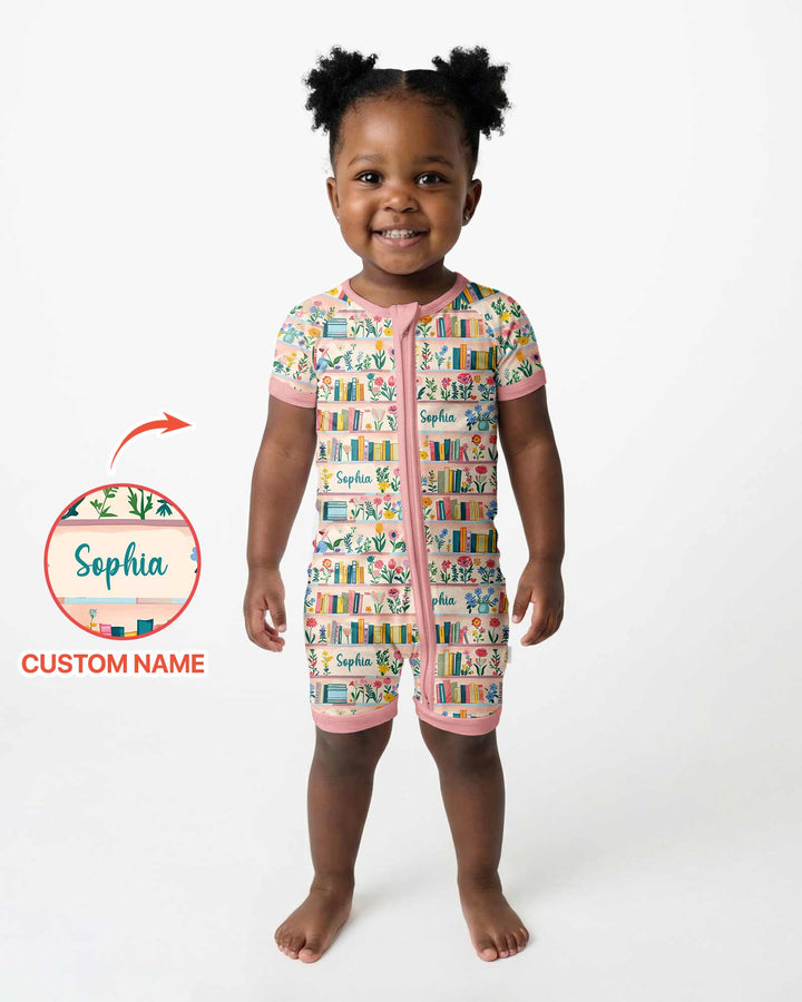 Personalized Book Lover Bamboo Shorty Zippy