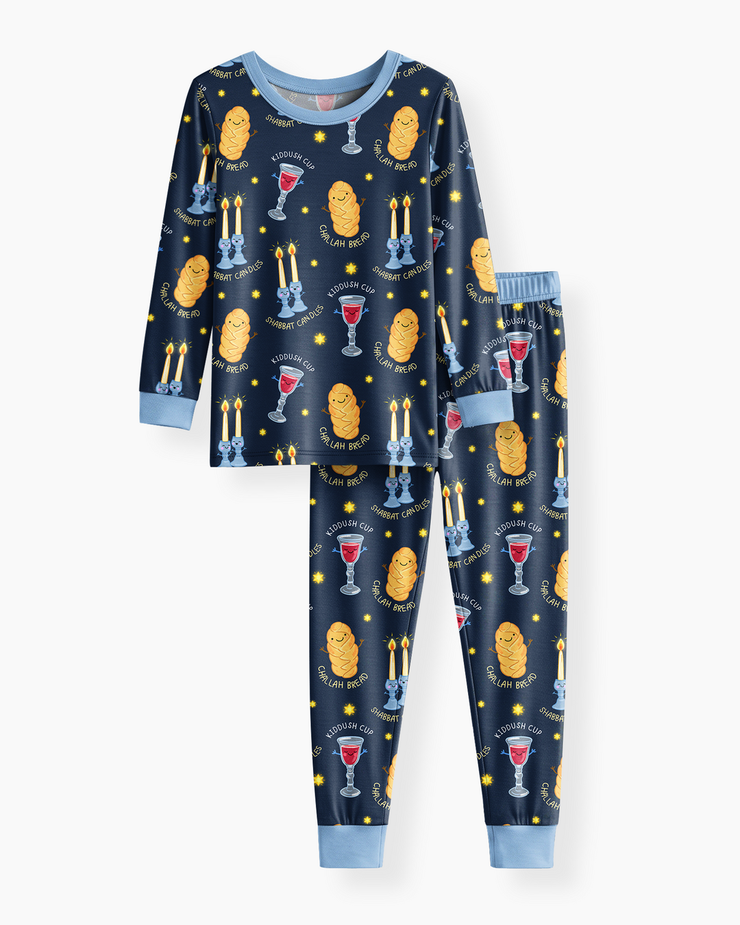Shabbat Eve Bamboo Two Piece Long Sleeve Pajama Set