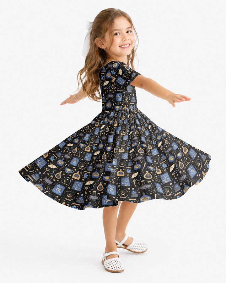 Good Witch Spell books and Potions Bamboo Twirl Dress