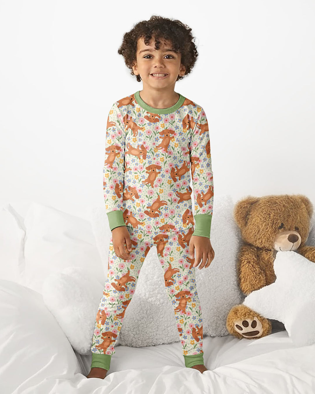 Conjunto de pijama de dos piezas de bambú de manga larga