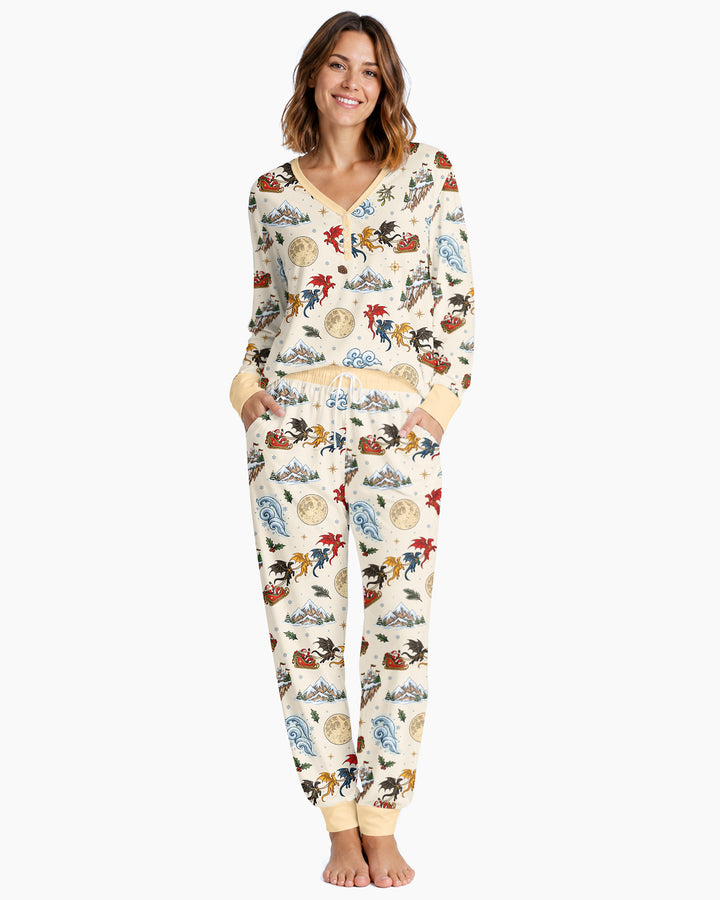 Fourth Wing Christmas Bamboo Women Pajama Set