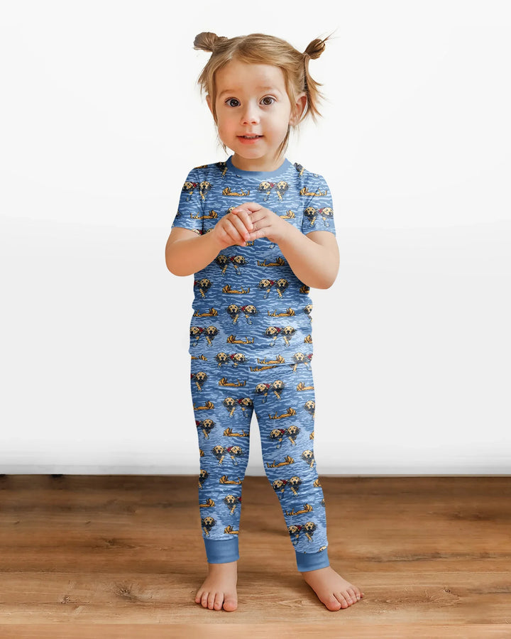 Zweiteiliges, kurzärmliges Pyjama-Set mit Marienkäfern