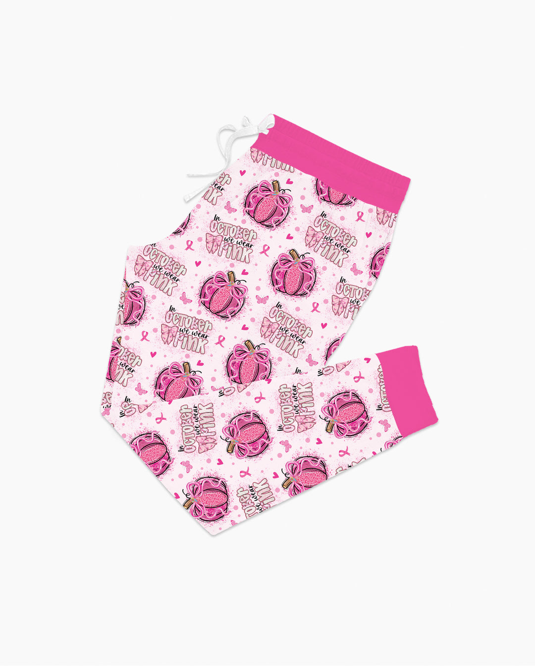 We Wear Pink Pumpkin Mommy & Me Matching Bamboo Women Pajama Set
