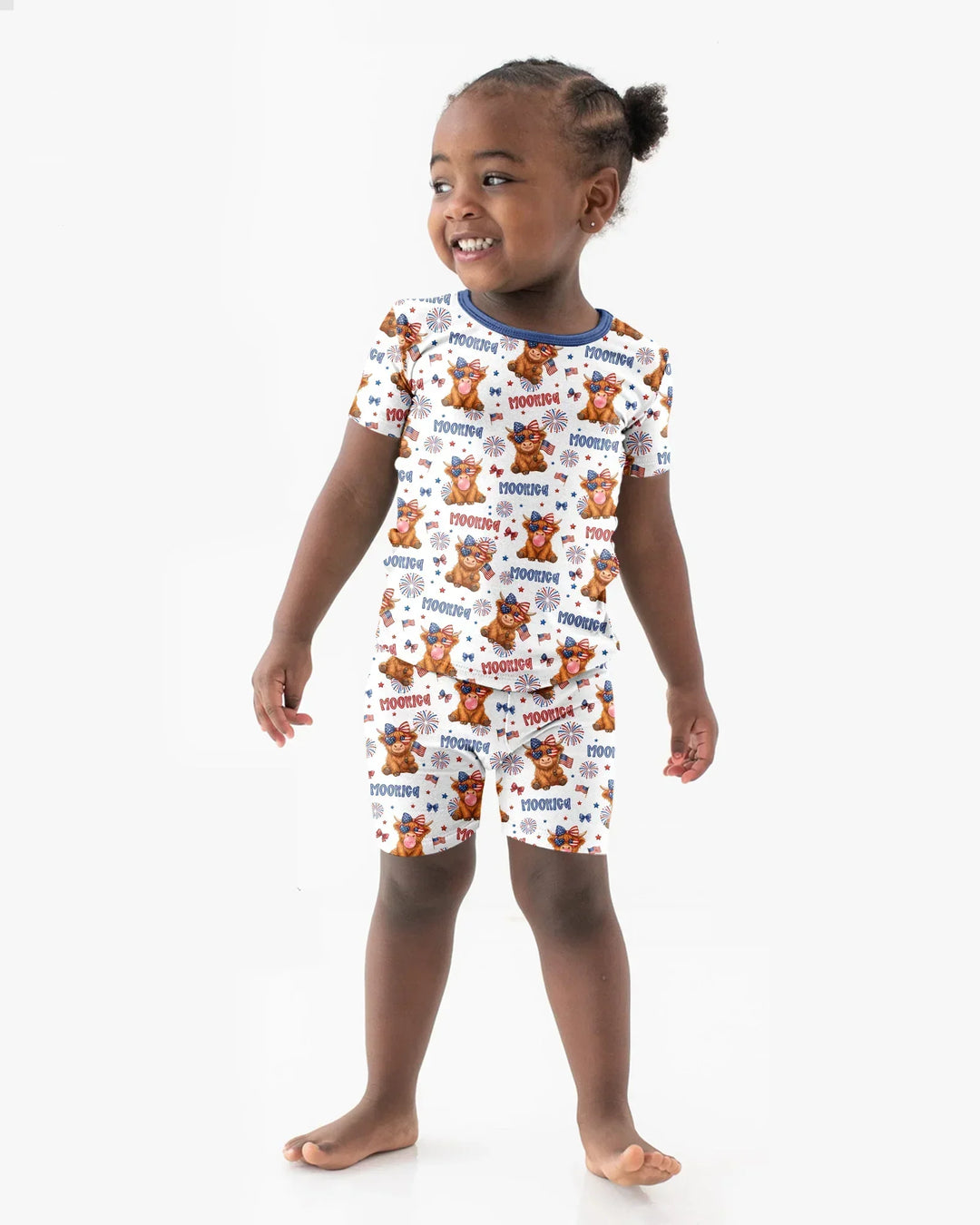 Conjunto de Pijama de Dos Piezas de Bambú con Mangas Cortas y Pantalones Cortos