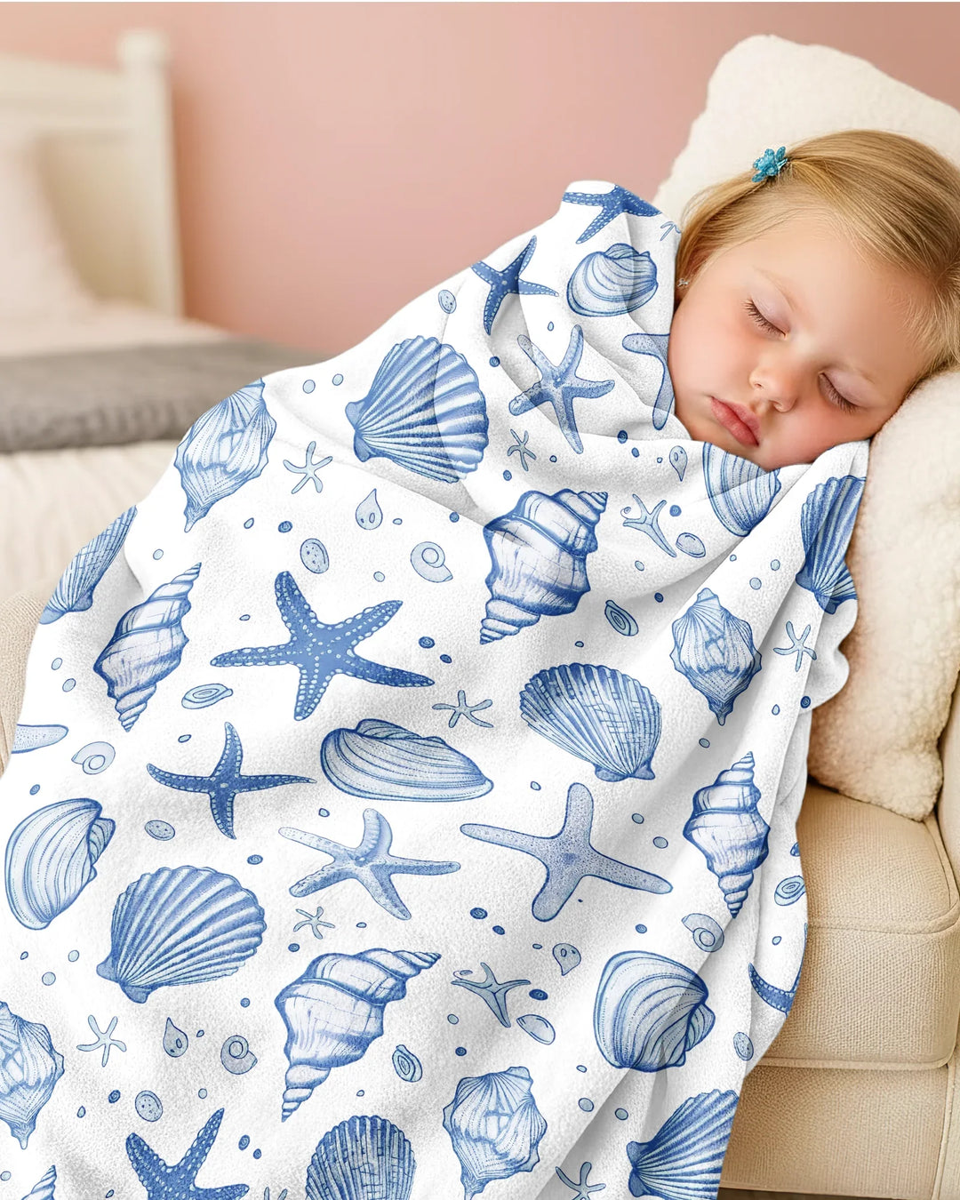 Coastal Charm Family Matching Bamboo Blanket