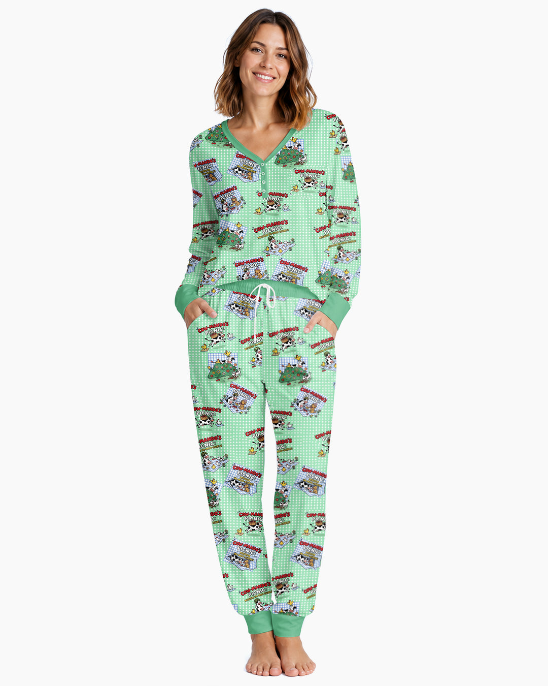 Mission Im-moo-sible Bamboo Women Pajama Set