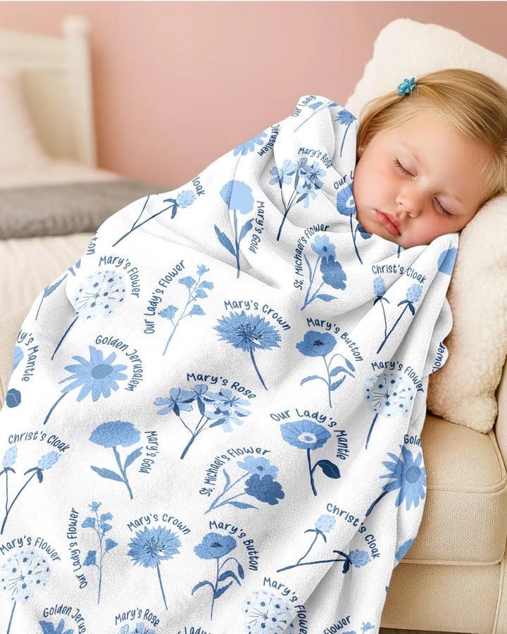 Mary's Garden Bamboo Blanket