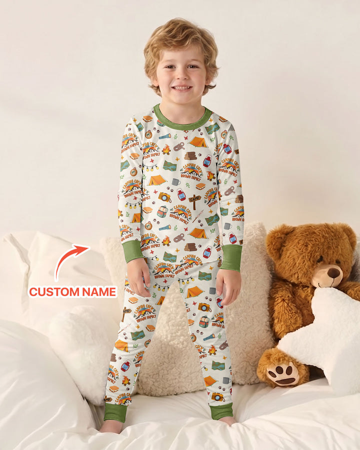 Zweiteiliges Langarm-Pyjama-Set mit Sommerfrüchten