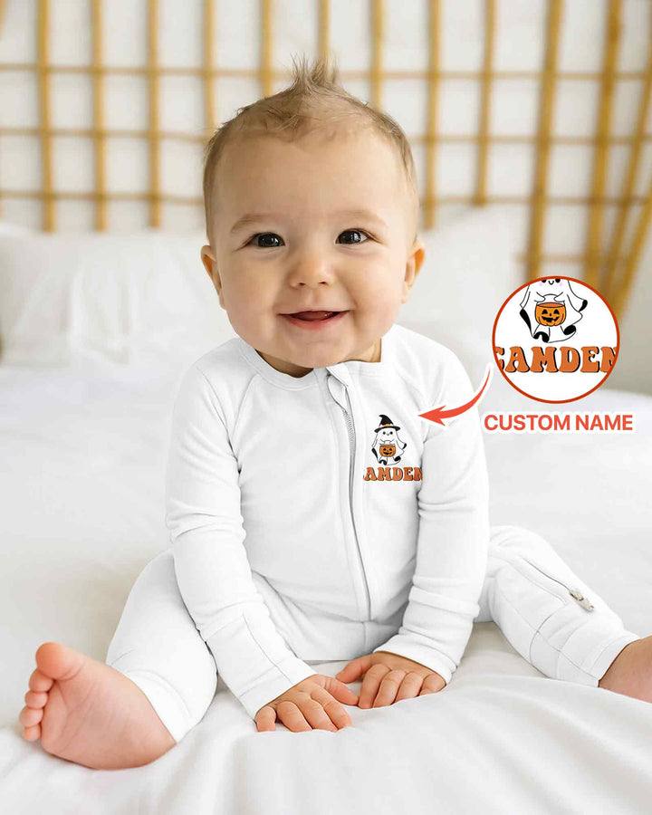 Personalized One Spooky Dude Halloween Birthday Bamboo Convertible Zippy