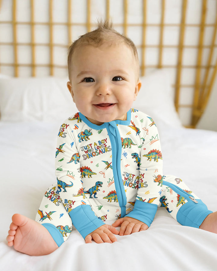 Just A Boy/Girl Who Loves Dinosaurs Bamboo Convertible Zippy