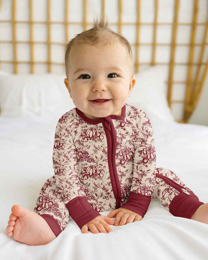 Fall Pumpkin Toile Family Matching Bamboo Convertible Zippy