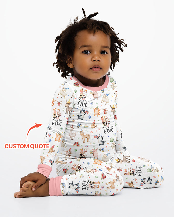 Conjunto de pijama de dos piezas de bambú con mangas largas, plantilla PERSONALIZADA