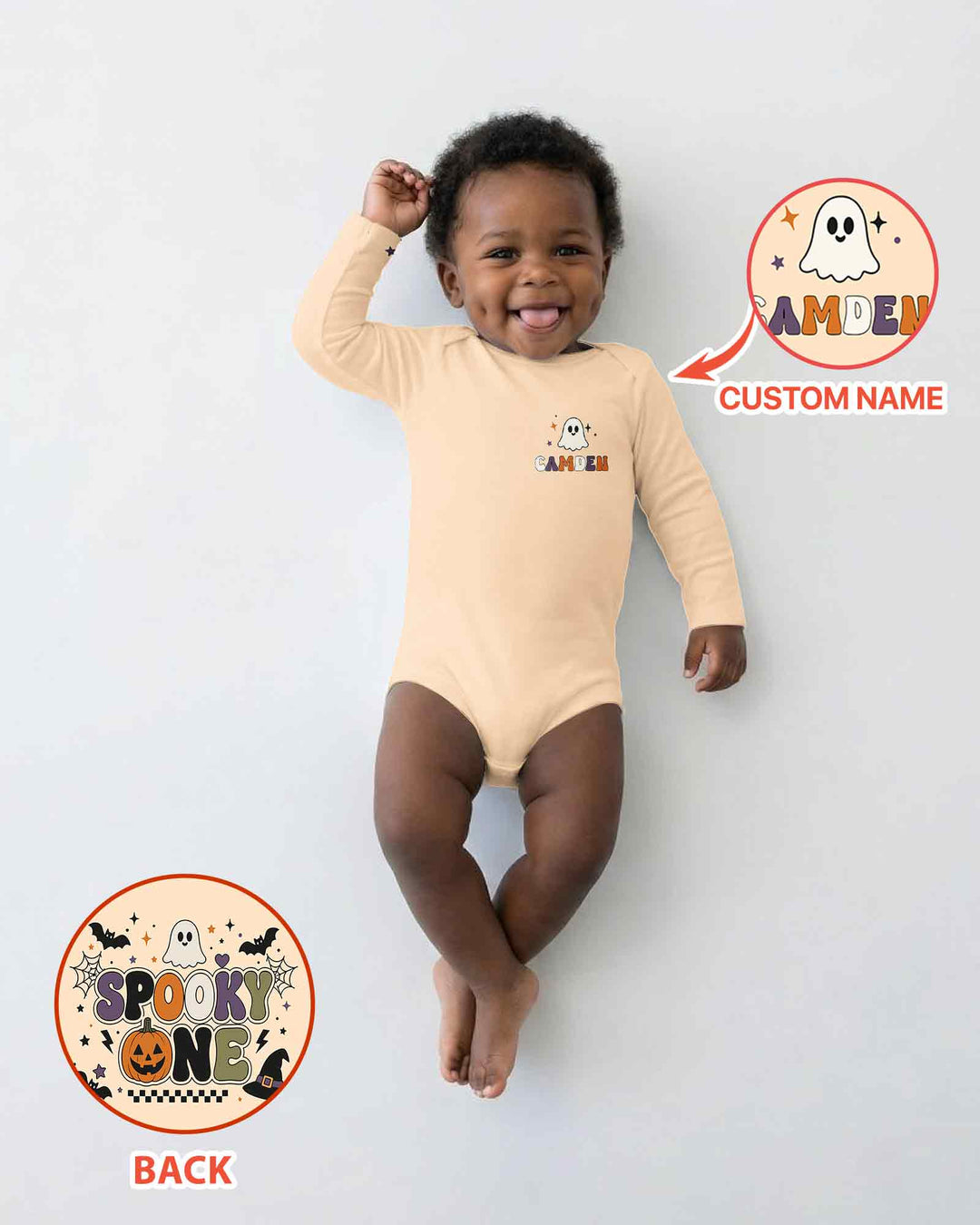 Personalized Spooky One Halloween Baby Bamboo Bodysuit