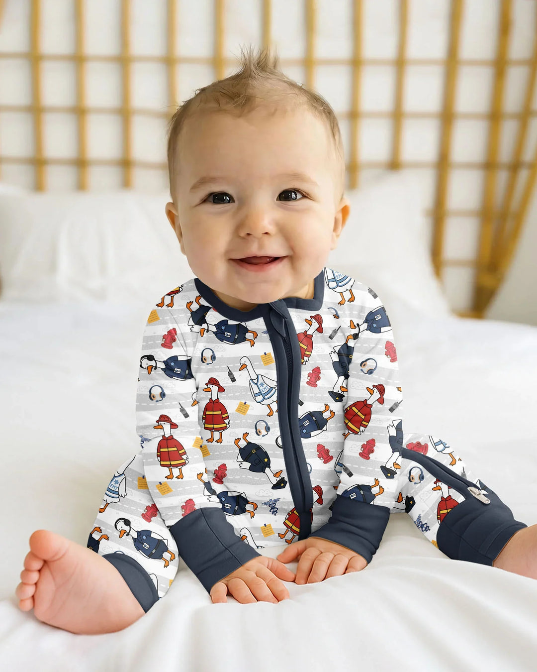 Gerippte Babykleidung mit individuellem Foto - Weich &amp; Skizzenhaft