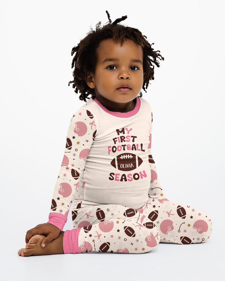 My First Football Season Bamboo Two Piece Long Sleeve Pajama Set