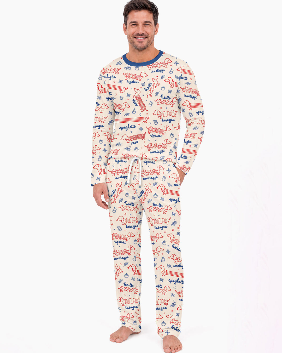 Dachshund Spagetti Bamboo Men's Pajama Set