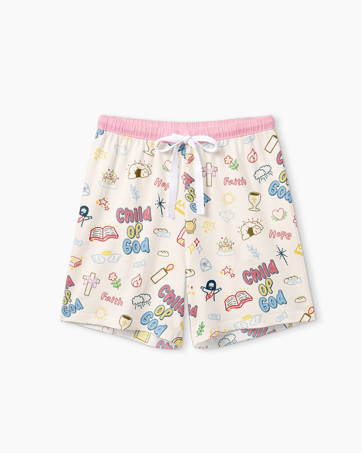 A Child Of God Family Matching Bamboo Women Short Sleeve Short Pajama Set