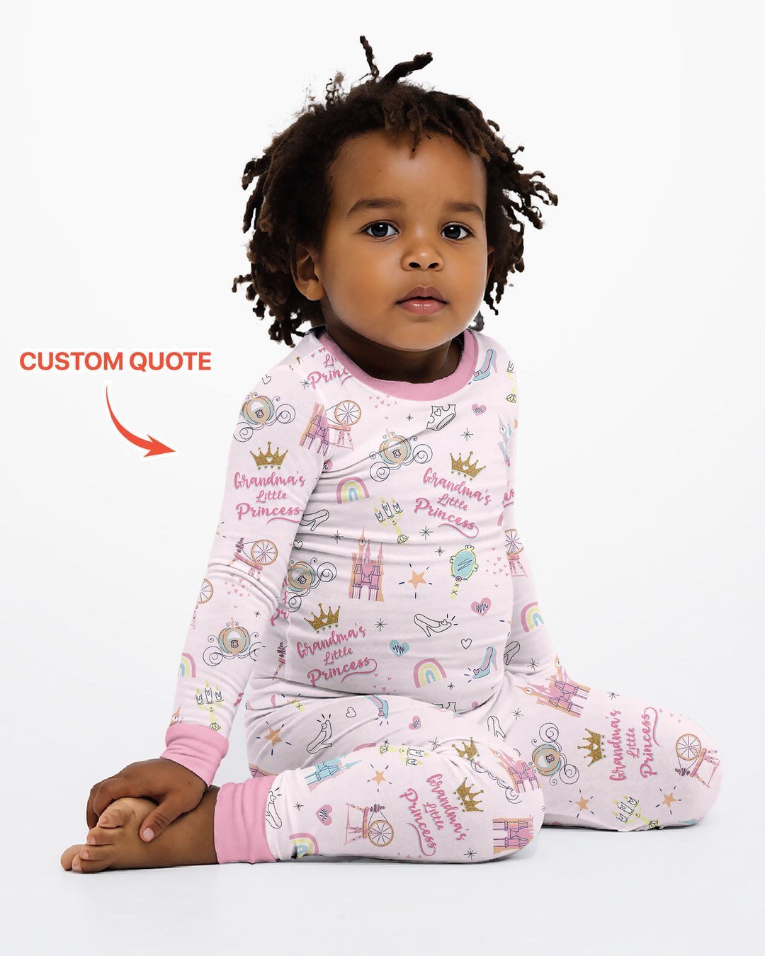 Grandma's Little Princess Bamboo Two Piece Long Sleeve Pajama Set