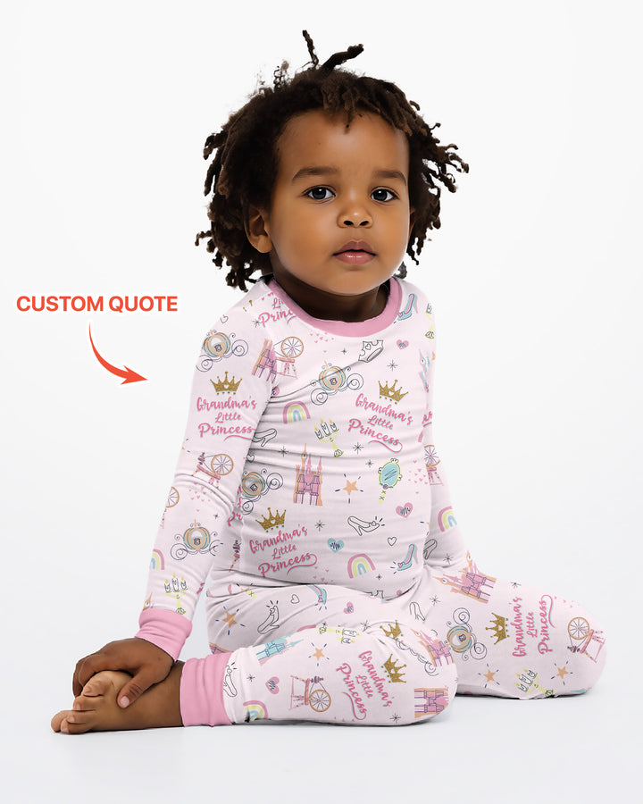 Grandma's Little Princess Bamboo Two Piece Long Sleeve Pajama Set