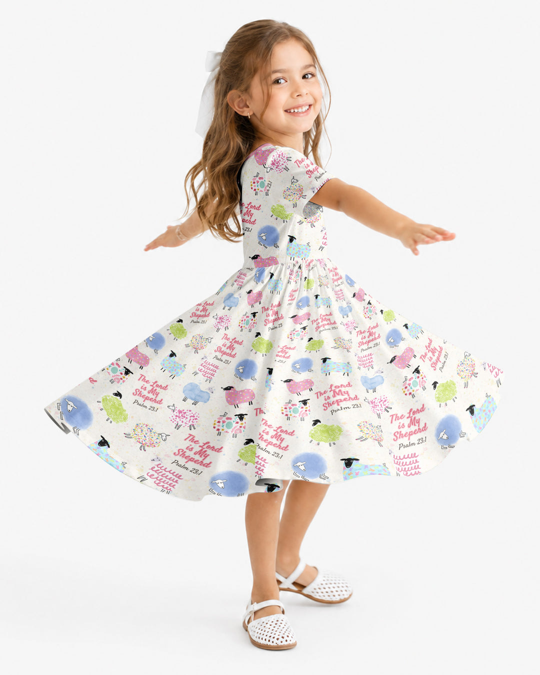The Lord Is My Shepherd Psalm 23 Bamboo Twirl Dress