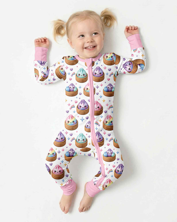 Cute Glitter Dumpling Bamboo Convertible Zippy