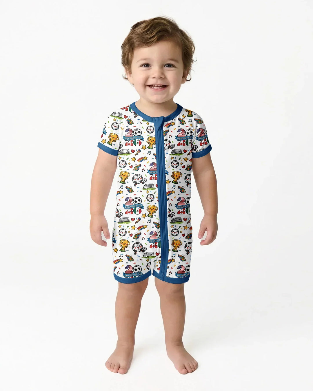 Soccer Fever 2026 Family Matching Bamboo Shorty Zippy