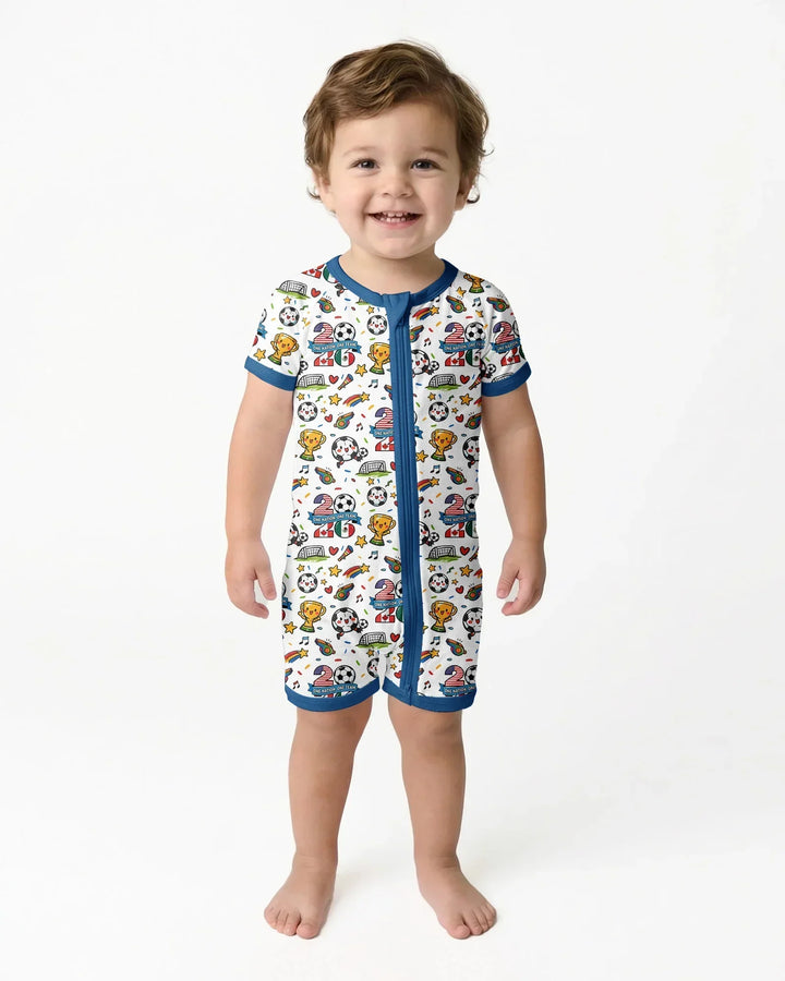 Soccer Fever 2026 Family Matching Bamboo Shorty Zippy