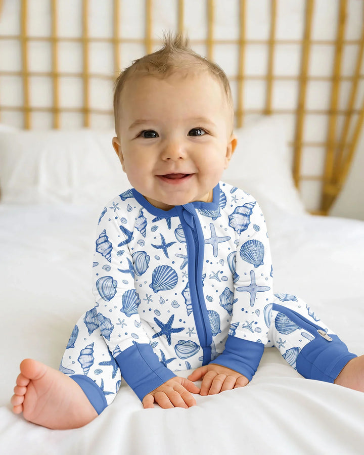 Coastal Charm Family Matching Bamboo Convertible Zippy