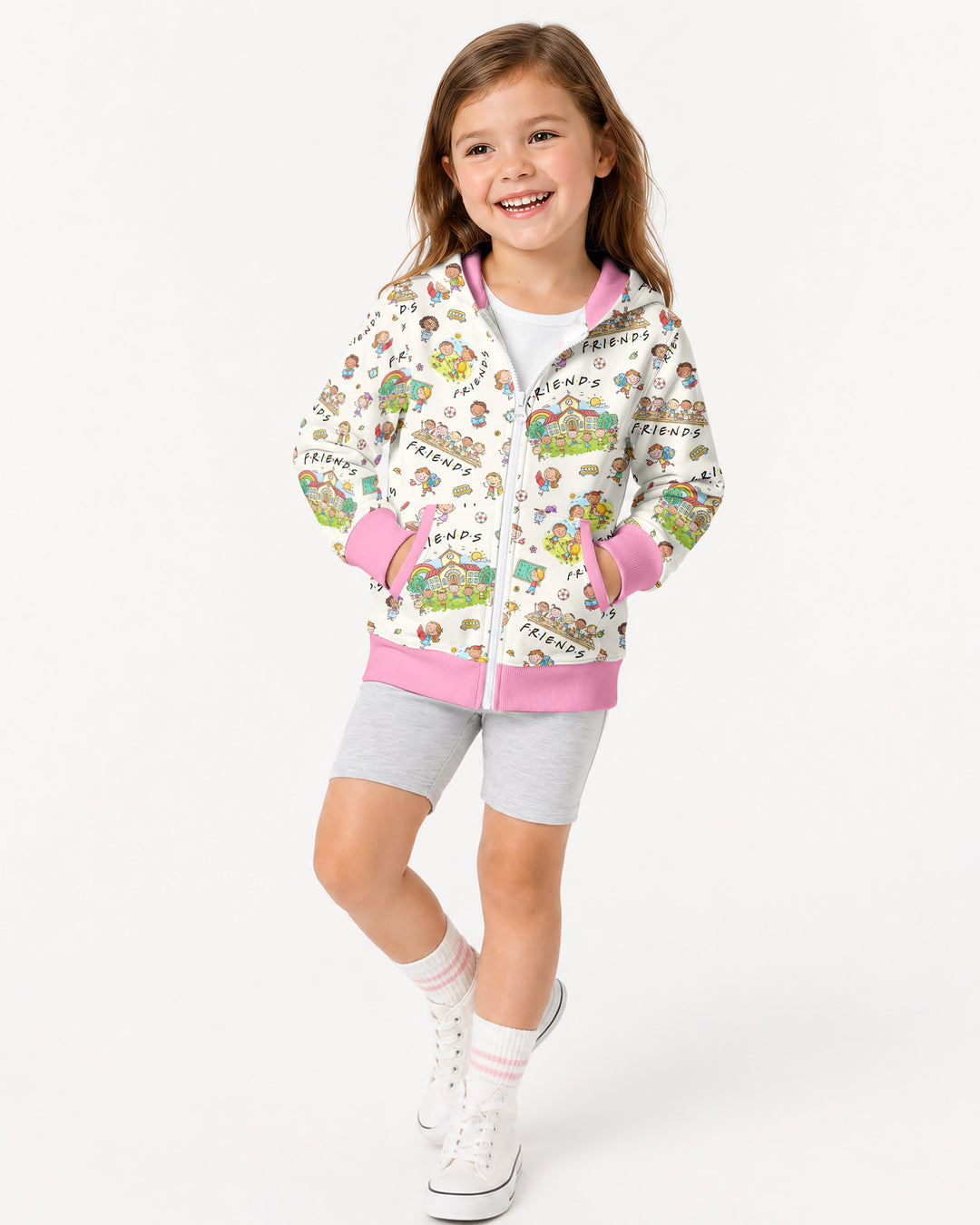School Friends Forever Bamboo Zip Hoodie