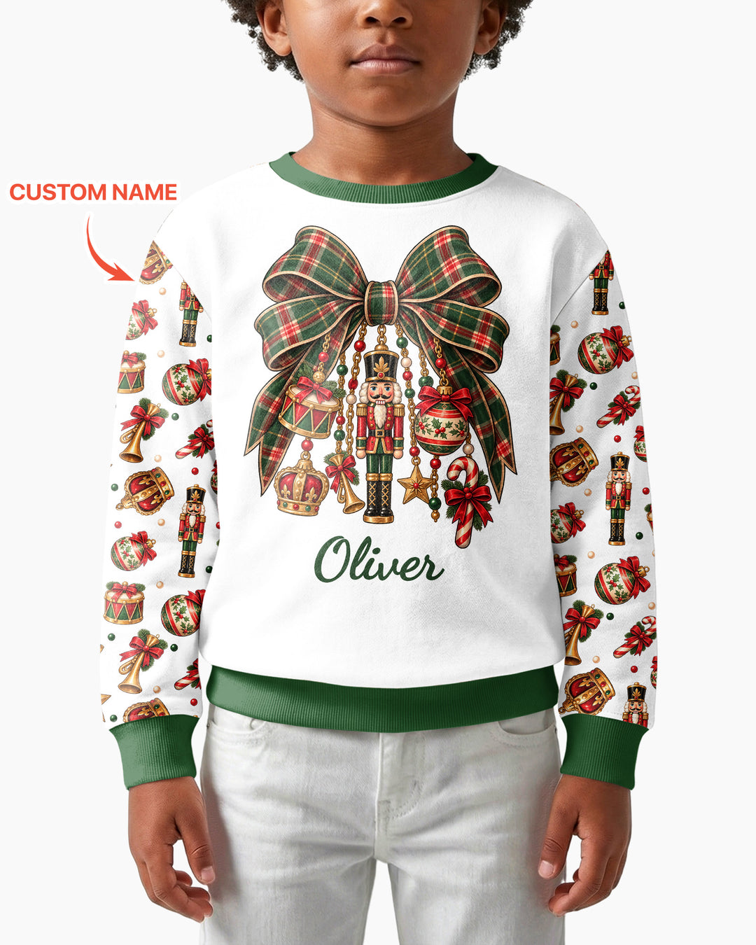 Custom Name Nutcracker The Bow Bamboo Crewneck Sweatshirt