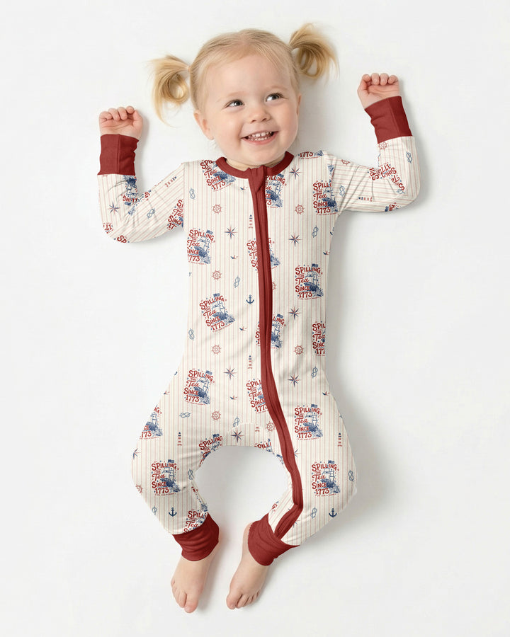 Spilling The Tea Since 1773 Family Matching Bamboo Convertible Zippy