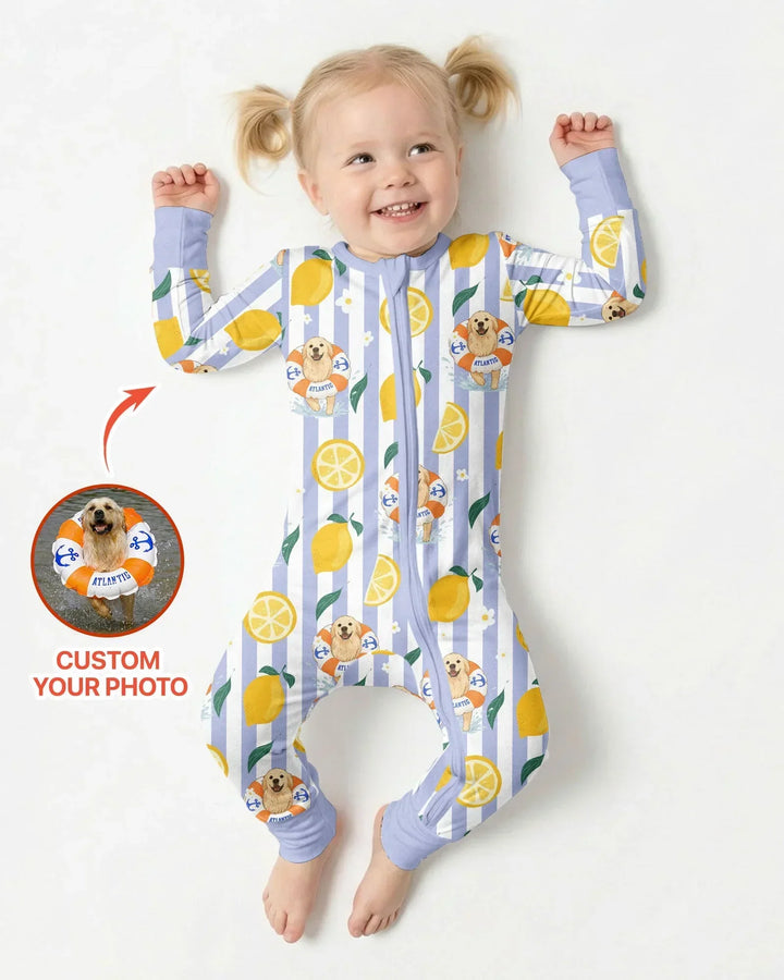 Gerippte Babykleidung mit individuellem Foto - Weich &amp; Skizzenhaft