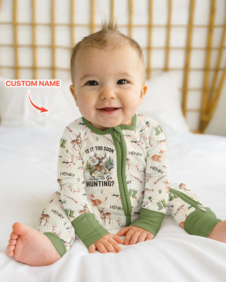 Is It Too Soon To Go Hunting Custom Name Bamboo Convertible Zippy