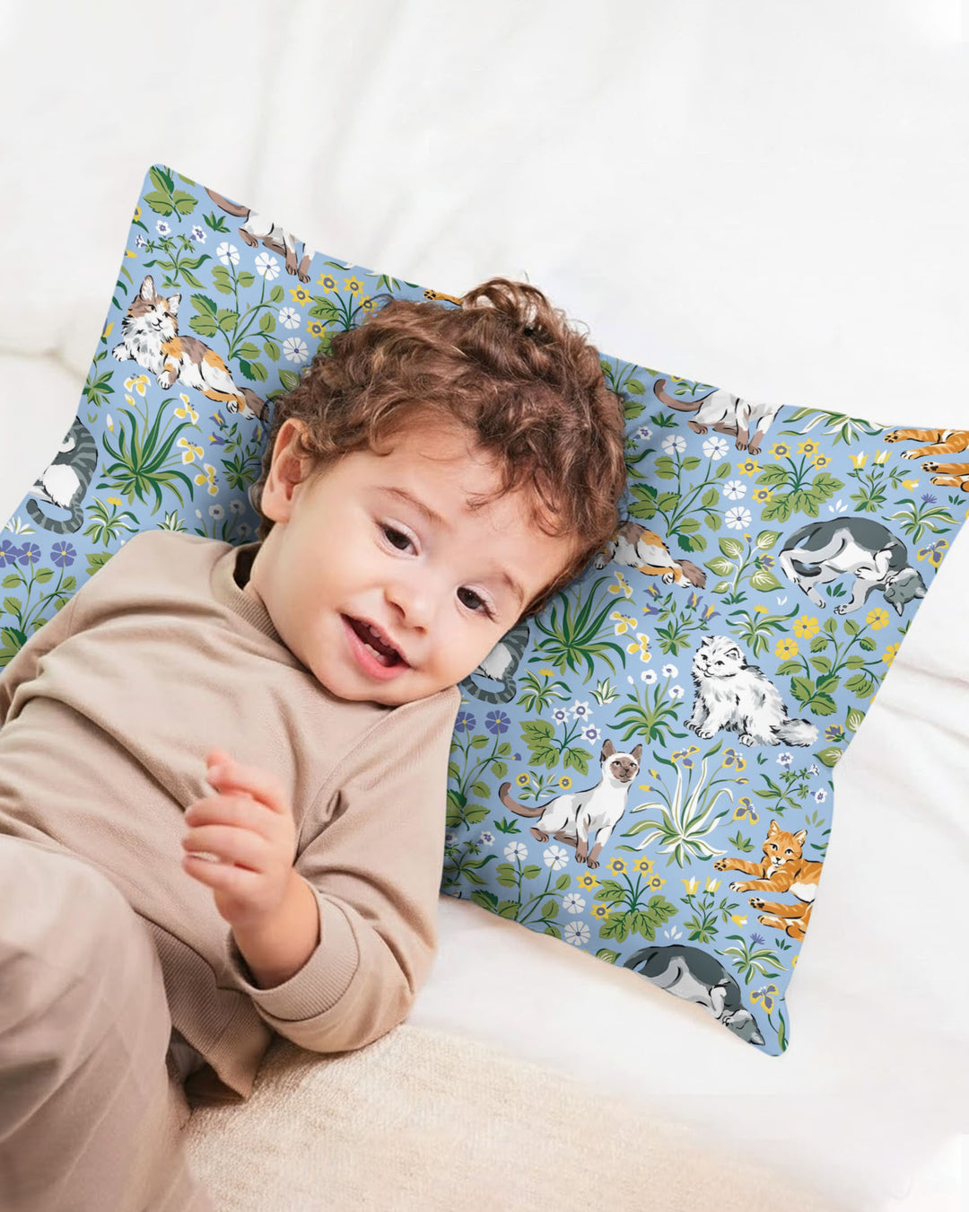 Kitten Garden Family Matching Bamboo Pillow Case