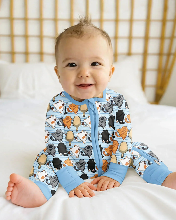 Funny Cat Butts Club Family Matching Bamboo Convertible Zippy