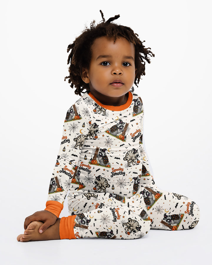 Spooky Jimothy Bamboo Two Piece Long Sleeve Pajama Set