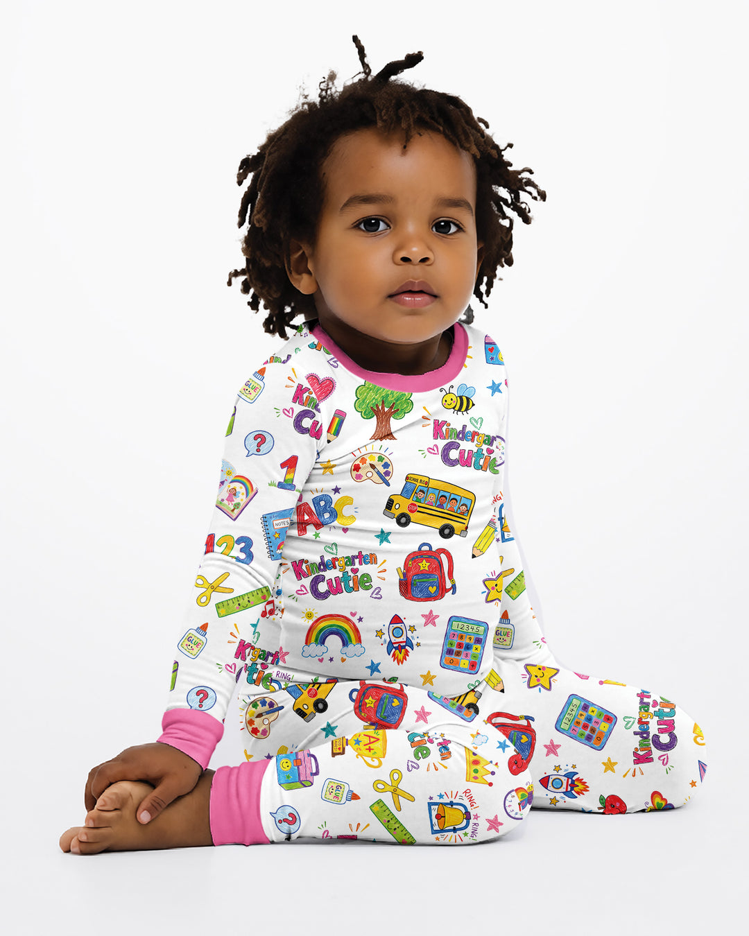 Kindergarten Cutie Bamboo Two Piece Long Sleeve Pajama Set