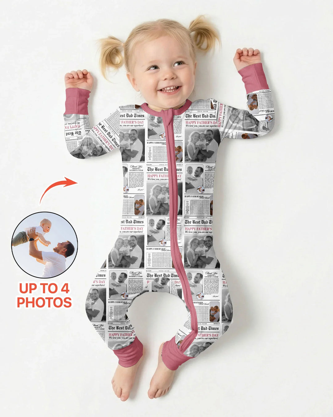 Custom Photo The Best Dad Times Bamboo Convertible Zippy