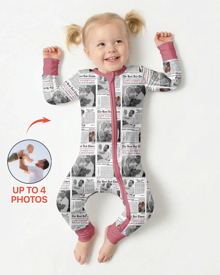 Custom Photo The Best Dad Times Bamboo Convertible Zippy
