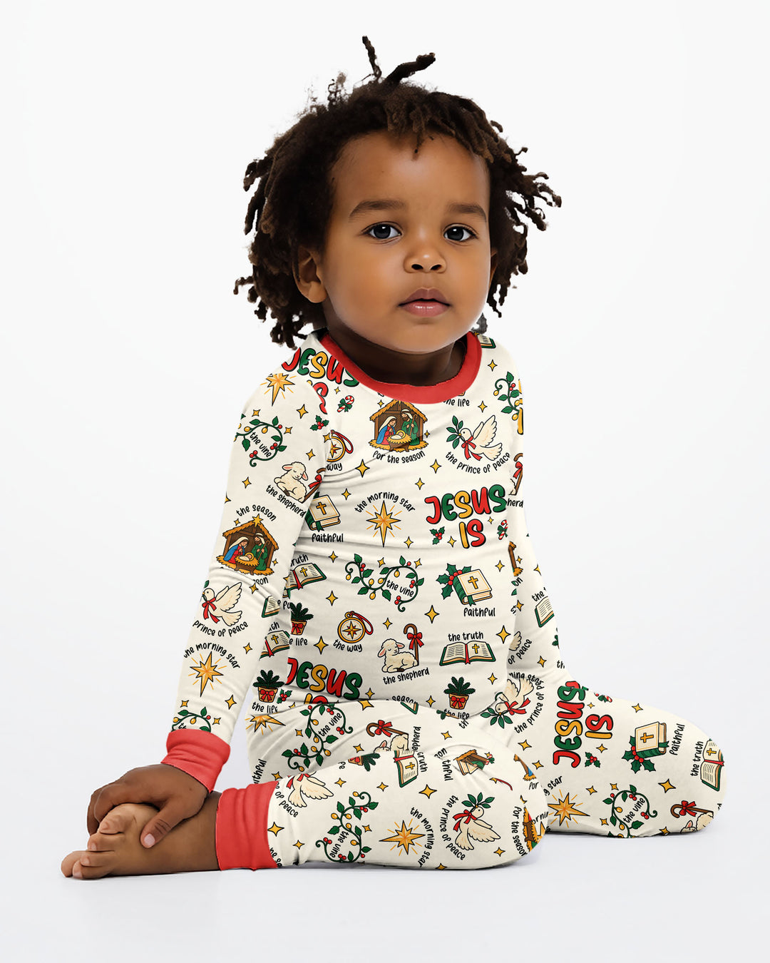 Names of Jesus Bamboo Two Piece Long Sleeve Pajama Set