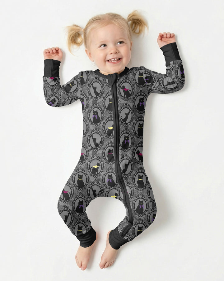 Midnight Cat Parade Bamboo Convertible Zippy