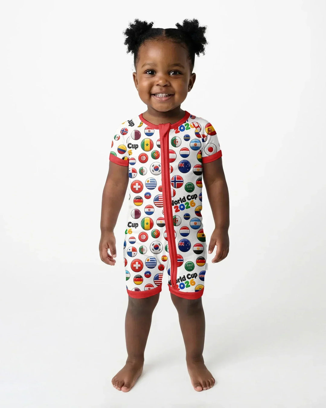 Soccer Cup All Country Balls Bamboo Shorty Zippy