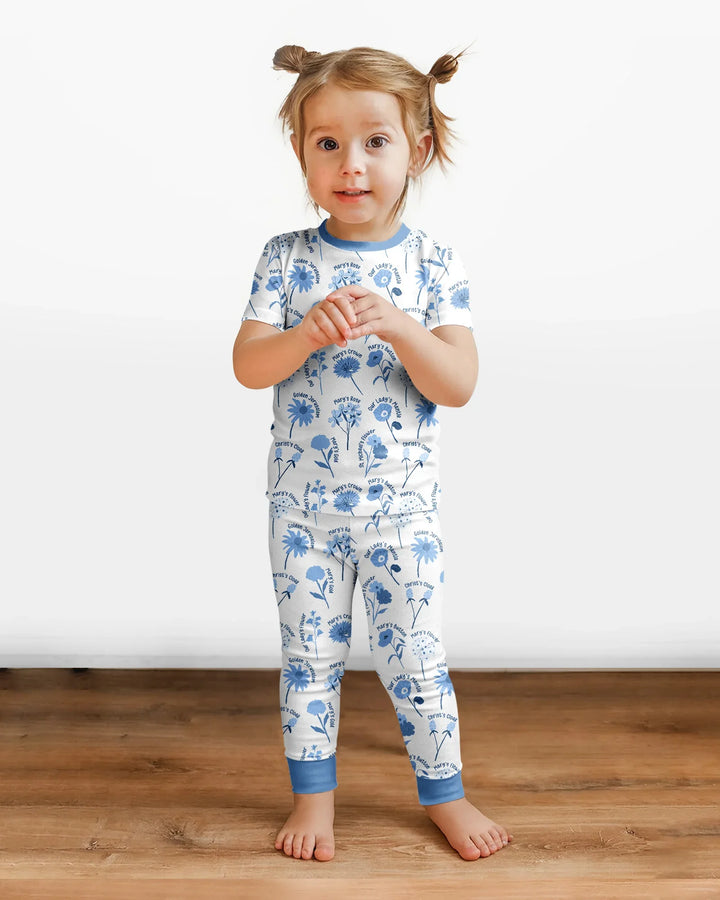 Mary's Garden Bamboo Two Piece Short Sleeve Pajama Set