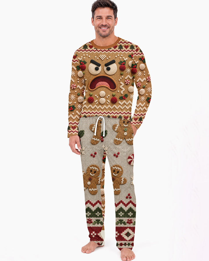 Grumpy Gingerbread Crew Bamboo Men's Pajama Set