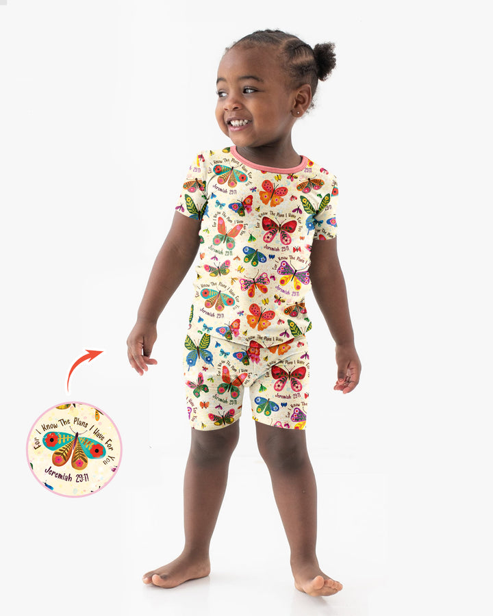 For I Know The Plans I Have For You Two Piece Short Sleeve Shorts Pajama Set
