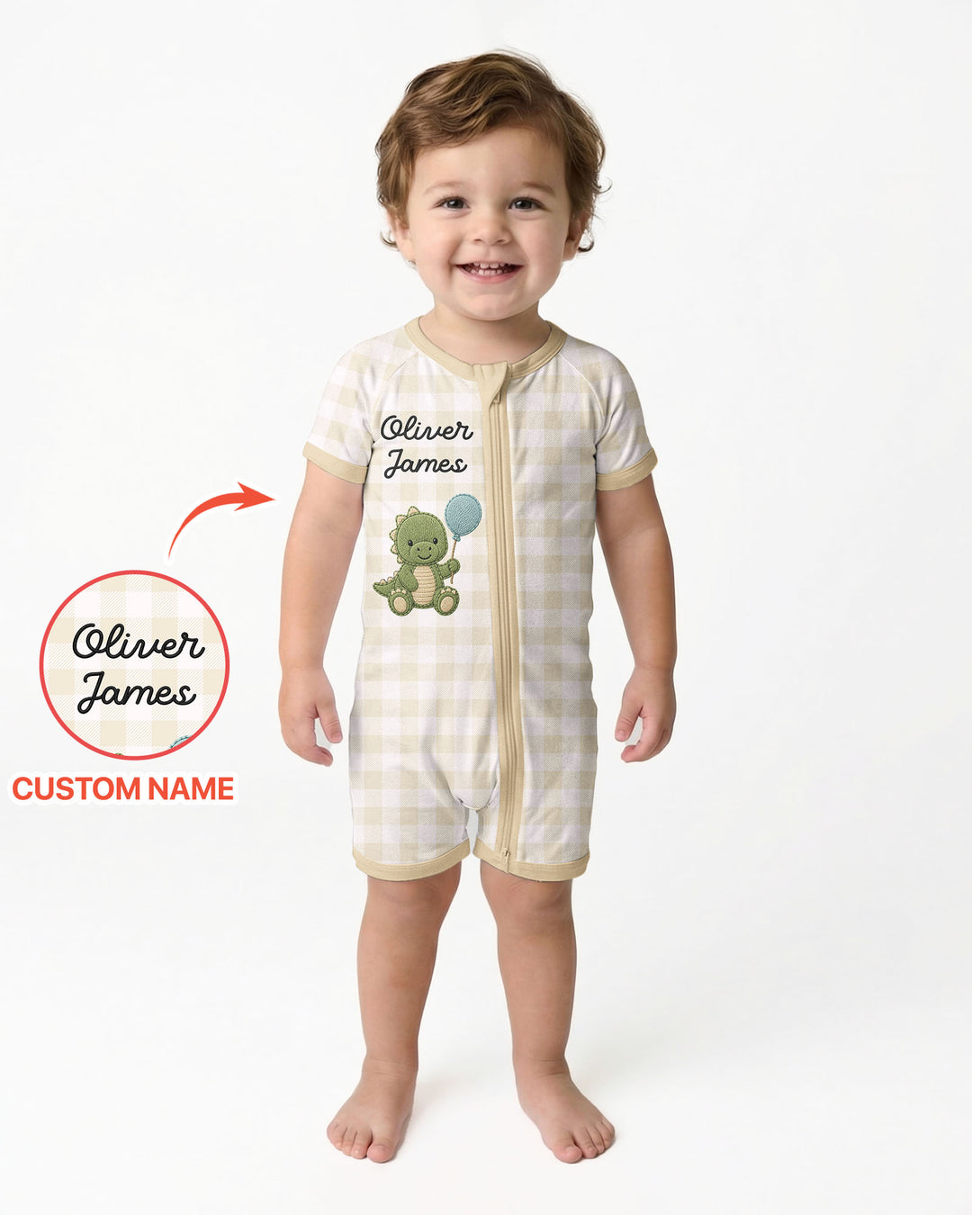 Teddy Bear Baby Bamboo Shorty Zippy