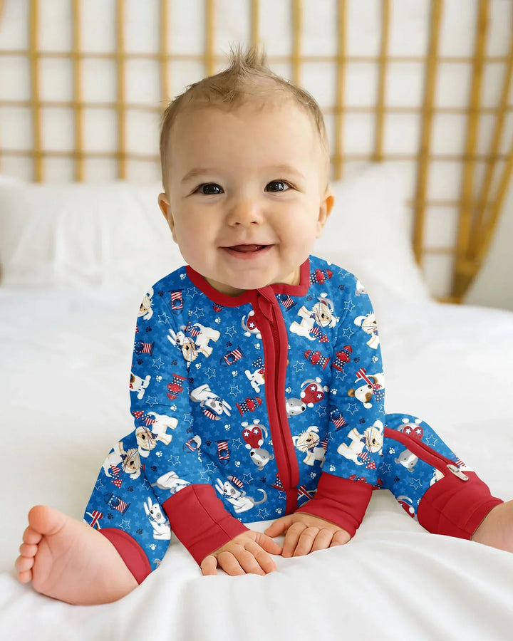 Red, White & Woof Family Matching Bamboo Convertible Zippy